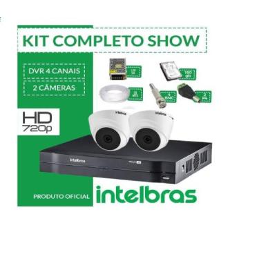 Imagem de Kit Intelbras completo alta definição - 2 câmeras internas - HD