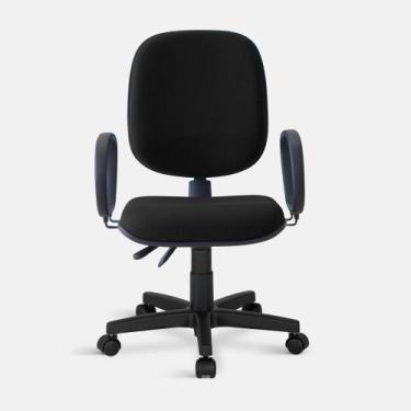 Imagem de Cadeira Diretor Turim Giratória Back com Braços Preta - Flex Cadeiras