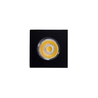 Imagem de Mini spot led de embutir quadrado 1w 3k preto - MBLED