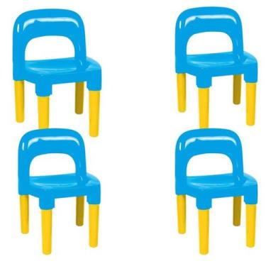 Imagem de Combo 4 Cadeira Desmontável Infantil para Criança Até 60kg - Monte Líb
