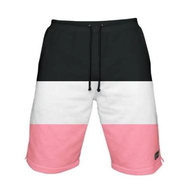 Imagem de Bermuda Moletom Masculina com 3 Bolsos Fenda Lateral Short Básico Casu