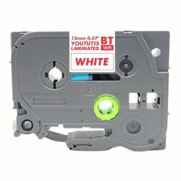 Imagem de Fita TZE TZ 232 Rotulador BROTHER 12mm Vermelho no Branco - BYT