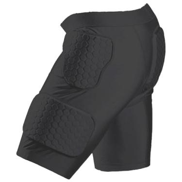 Imagem de MK MOSSE KARNE Cinto de futebol masculino com 5 almofadas, shorts de compressão acolchoados, protetor de coxa e quadril, calças de futebol para beisebol, futebol, basquete