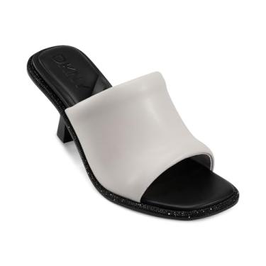 Imagem de DKNY Sandália feminina Reading-Sandal Mule Evening acolchoada com salto alto, Branco macio, 40