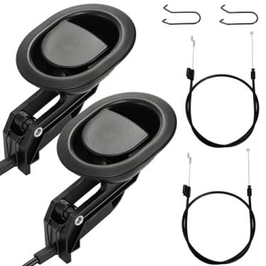 Imagem de Acshio Conjunto de 2 poltronas reclináveis de metal, alça universal de liberação de sofá resistente com cabo, peça de reposição reclinável para a maioria dos móveis, poltronas reclináveis e poltronas,