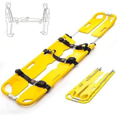 Imagem de Maca dobrável para emergência médica, maca portátil de liga de alumínio leve para transporte de pacientes, maca de resgate para clínica hospitalar, capacidade de peso 159g