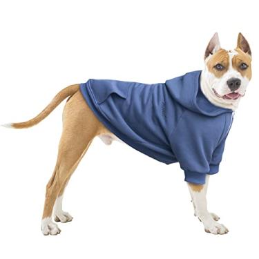 Imagem de ARUNNERS Roupas de cachorro extragrandes com capuz e zíper para cães grandes, Labrador Border Collie Blue 4GG