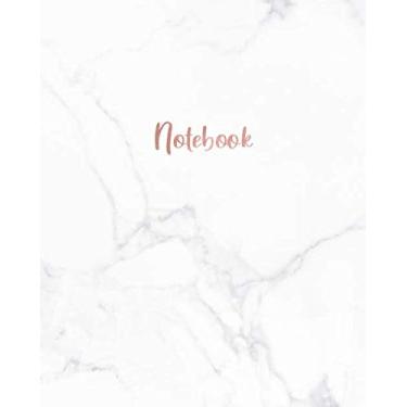 Imagem de Notebook: Elegant White Marble and Faux Rose Gold - Dotted Bullet Grid Journal (8 x 10 inches) - 120 Dot Pages