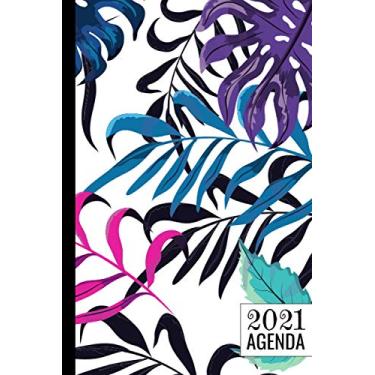 Imagem de Agenda 2021: Agenda floreale Settimanale A5 12 mes, Diario Planner Calendario Pianificatore, Idee Regalo Originali, 1 gennaio 2021-31 dicembre 2021