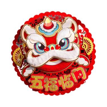 Imagem de Generic Adesivo de porta de ano novo chinês, mural de parede, adereços de foto de ano novo lunar, decalque de janela, sinal de porta para celebração, armário, Wu Fu