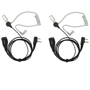 Imagem de Fone de ouvido Walkie Talkies com microfone de tubo acústico de 2 pinos compatível com Midland LXT600VP3 GXT1000VP4 LXT500VP3 GXT1050VP4 GXT1000XB GXT1030VP4 (pacote com 2)