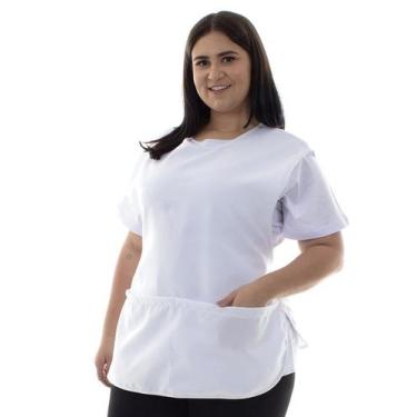 Imagem de PLus Size -  Bata / Jaleco / Avental em Tecido Oxford ,com  Bolso Fron