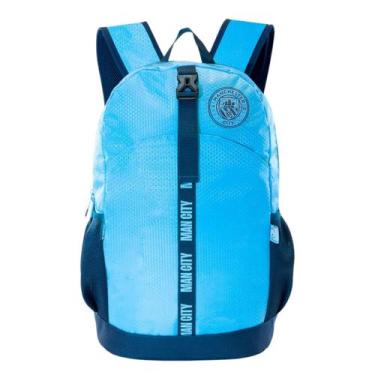 Imagem de Mochila De Costas Escolar Manchester City Time Oficial Xeryus, Azul 14