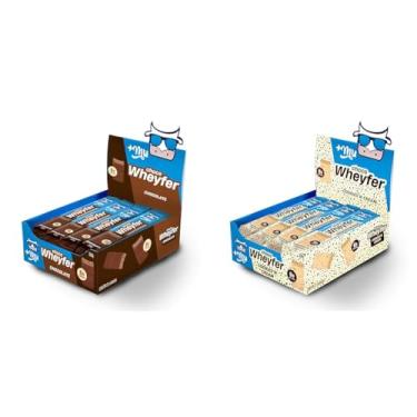 Imagem de Kit +Mu Chocowheyfer Proteico Chocolate 300g + Cookies 300g (Display 12 unidades)