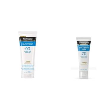Imagem de Kit Neutrogena Sun Fresh Protetor Solar Corporal FPS 90 200ml + Facial FPS 70 40g