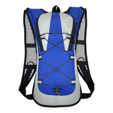 Imagem de Mochila de Hidratação 2L Impermeável J'PRIB com Bolsa de Água com Refil para Corrida, Bike e Trilhas (AZUL)