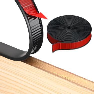 Imagem de Pangda Borda de borda de madeira compensada em forma de U de 1,5 m, ajuste de borda de 3/10.2 cm, protetor de borda flexível para restauração de prateleiras de armários de mesa de bancada