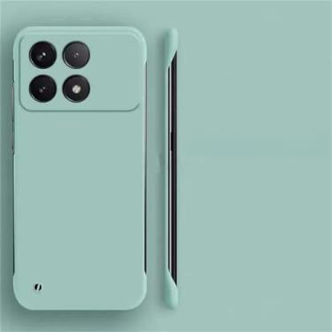 Imagem de Capa de telefone ultrafina sem moldura para POCO F6 F3 Pro à prova de choque rígido PC capa traseira para POCO M3 Pro 5G pele, ciano claro, para POCO M3 Pro 5G