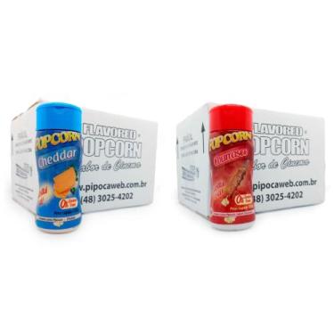 Imagem de Temperos Para Pipoca Cx 12 Un - Cheddar E Churrasco - Flavored Popcorn