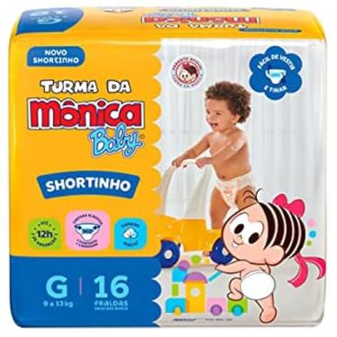 Imagem de Fralda Turma da Mônica Baby Shortinho Jumbinho G 16 Unidades