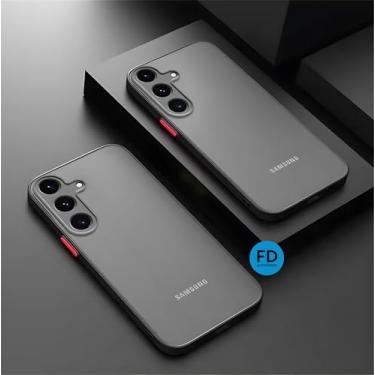 Imagem de Capa Capinha Case Premium Anti Impacto Fosca Preta Translúcida com Proteção de Câmera para Samsung Galaxy S25, S25 Plus ou S25 Ultra (S25 Plus)