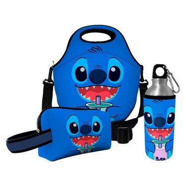 Imagem de Kit Escolar Infantil Lancheira Térmica + Necessaire Plus + Squeeze de Alumínio – ISOPRENE – Mo-Unissex