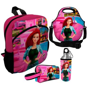 Imagem de Kit Escolar Infantil Mochila de Costas + Lancheira Térmica + Necessaire Plus + Squeeze de Alumínio-Unissex