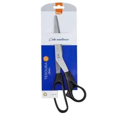 Imagem de Tesoura multiuso aço inox 21cm cabo anatomico blister 1 unidade - brw
