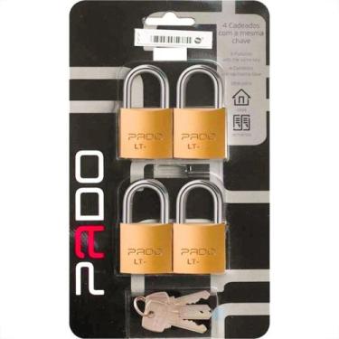 Imagem de Pado Cadeado  Mesmo Segredo-20Mm C/4 - PADO CADEADOS