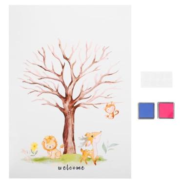 Imagem de jojofuny Kit Festa Revelação Do Do Bebê Árvore Impressões Digitais Livro Visitas Decoração Chá Bebê