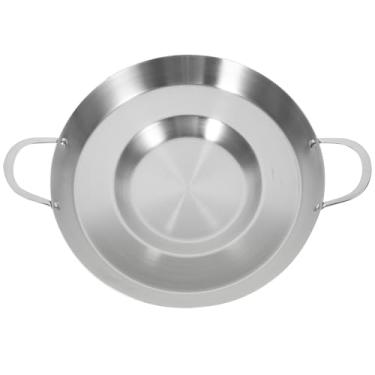 Imagem de Cabilock Pote De Gong Côncavo De Fundo Placa De Aço Inoxidável Frigideiras Antiaderentes Panela De Frigideira Panela De Tamagoyaki Ferver Panela Ampla Pesado Grelha Filho