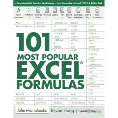 Imagem de Livro 101 Fórmulas Excel mais populares (série 101 Excel)