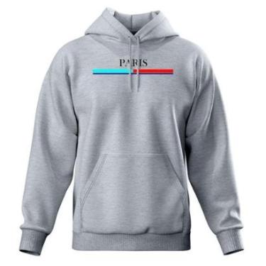 Imagem de Moletom Modelo Canguru Com Capuz Masculino e Feminino Paris Inverno-Masculino