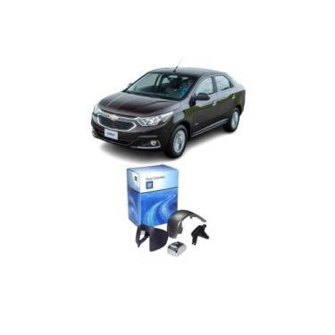 Imagem de Kit botão da alavanca de cambio automatico (cinza e prata) cobalt  gm 