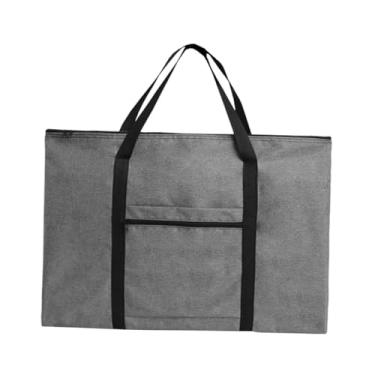 Imagem de KiBcsLic Portfólio de arte Bolsa de bolsa Organizar Boletim Bolsa de armazenamento de pôster à prova d'água para ensino Poster de tintas do calendário de, Cinza 8k A3