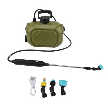 Imagem de Pulverizador movido a bateria GRCFUMO, pulverizador de mochila portátil 5L com bico ajustável e varinha telescópica, pulverizador elétrico recarregável para jardim do jardim do (Verde)