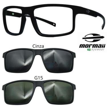 Imagem de Armação de Grau Mormaii 6127 Swap 5 A14 Com 2 Clipons, G15, Cinza