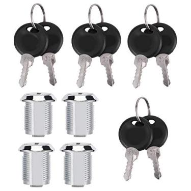 Imagem de  romântico dia dos namorados  Fechaduras de segurança de gaveta, esquerda com fechadura de armário de arquivos, trava de caixa de correio, 4 conjuntos para gavetas de armários (trava de gancho 103-20)