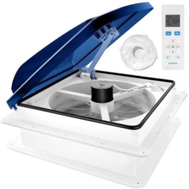 Imagem de Kohree Ventilador de ventilação de trailer de 14 polegadas 10 velocidades reversível: Ventilador de ventilação de teto de trailer super silencioso de 12 V para banheiro, exaustor de trailer com