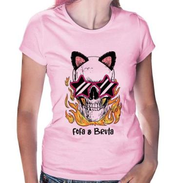 Imagem de Baby Look Fofa & Bruta - Foca na Moda, Rosa bebê, G