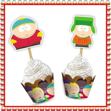 Imagem de Embalagem de cupcake South Paark - Decorações de aniversário.