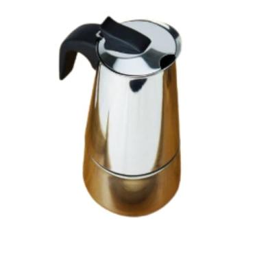 Imagem de Cafeteira Italiana em Aço Inox, 100ml, 2 Xícaras, 14cm Altura, Prata