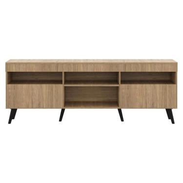 Imagem de Rack Retrô Para Tv Até 65'' Com 2 Portas Rustic/Branco