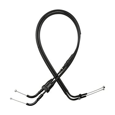 Imagem de MOTOMASTER Conjunto de cabo de acelerador de motocicleta A B (empurrar e empurrar) compatível com Triumph Daytona 675 (2006-2012) / T2049171