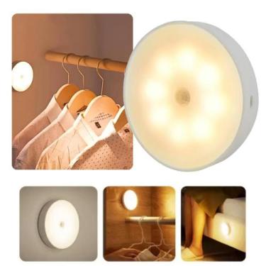 Imagem de Luminária Led Sem Fio Recarregável Com Sensor De Movimento Presença - 