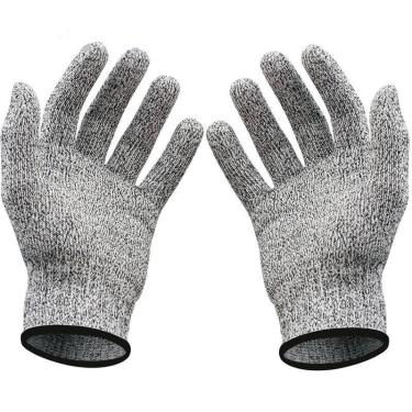 Imagem de Luva Açougueiro Proteção Anti Corte Laminas Fios Aço Malha