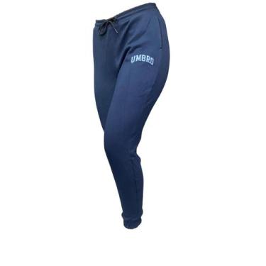Imagem de Calça Umbro Feminina Moletom College Concept, Marinho, Feminino, GG