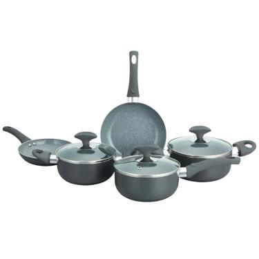 Imagem de Jogo de Panelas 5 Peças Revestimento Cerâmica Premium Cabo Antitérmico - Cazza 