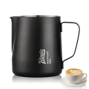 Imagem de Jarra de espuma de leite de 600 ml – Jarra de café com arte latte de aço inoxidável SUS304 – copo de espumador de leite de grau barista com bico de precisão, marcações de medição e alça ergonômica