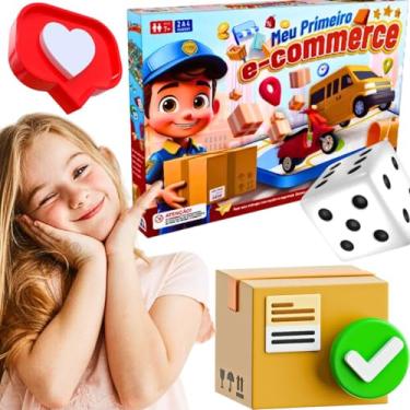Imagem de Jogo Meu Primeiro Ecommerce brinquedo educativo lúdico escolar aprendizagem logística estratégia para crianças e adultos presente aniversário menina menino 7 anos natal